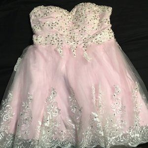 Pink and Lace Cocktail Dress